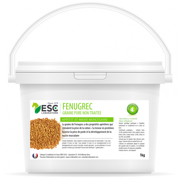 FENUGREC - État et muscles cheval - Source de protéines