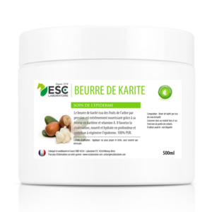 BEURRE DE KARITE – Pur et riche en vitamines A et E – Nourrit et protège l’épiderme du cheval