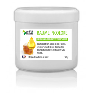 BAUME POUR CUIR incolore nourrissant – à base de cire d’abeille