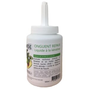 ONGUENT REPAIR LIQUID with vegetable oils and enriched with keratin - Risks of seime and cracks