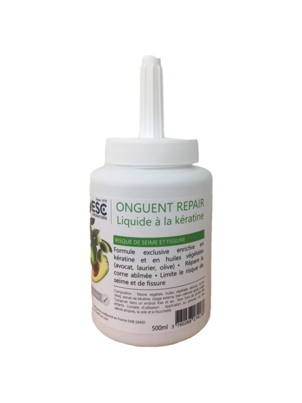 Onguent Repair Liquide - Corne cassante et fissures - A base d'huiles végétales et enrichi à la kératine