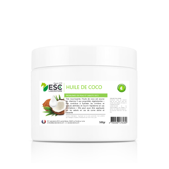 HUILE DE NOIX DE COCO, POUR CHEVAUX